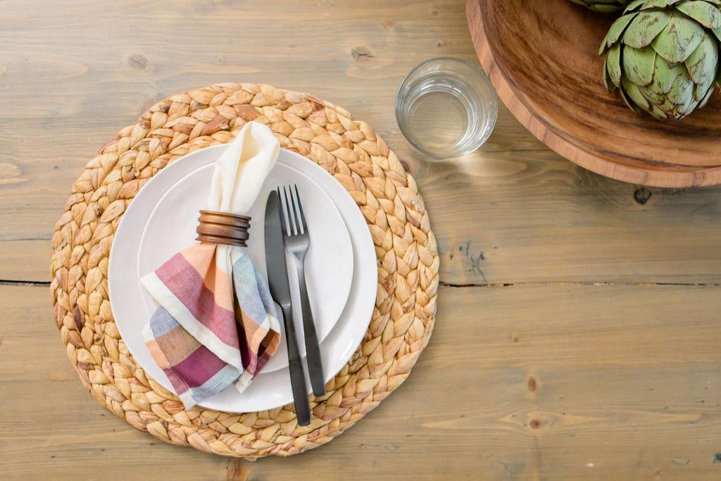 Handwoven Cotton Napkins, Set of 4 | 16" × 16" | Harmonic | Clove