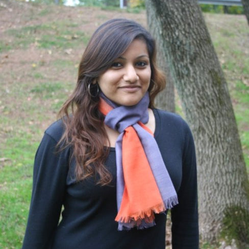 Handwoven Dip-Dyed Silk Scarves | Cruelty-Free Silk | Coffee - Toffee
