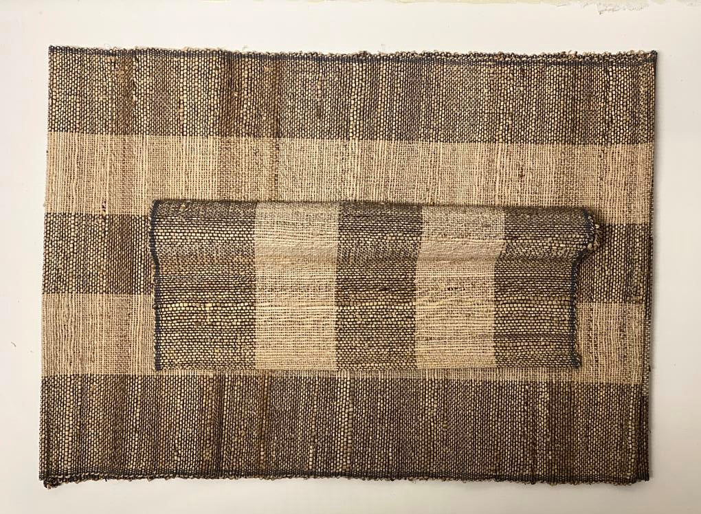 Banana Stem Fiber Placemats, Set of 4 | Handwoven & Biscotti | Dark Chocolate