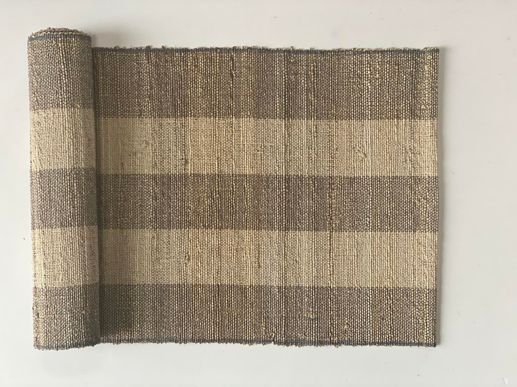 Banana Stem Fiber Table Runner | Handwoven | Biscotti Dark Chocolate