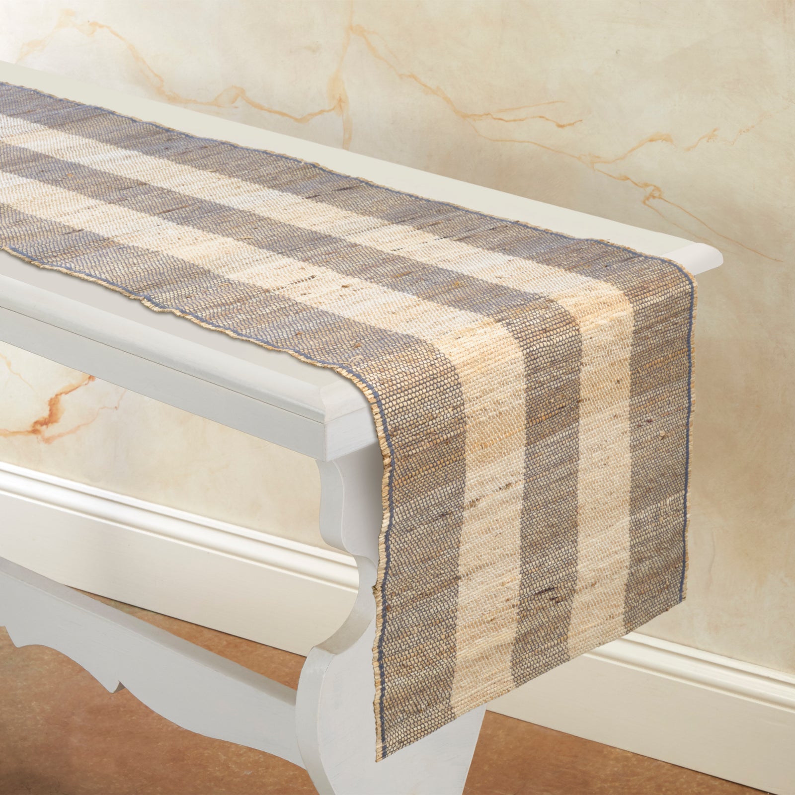 Banana Stem Fiber Table Runner | Handwoven | Biscotti Dark Chocolate