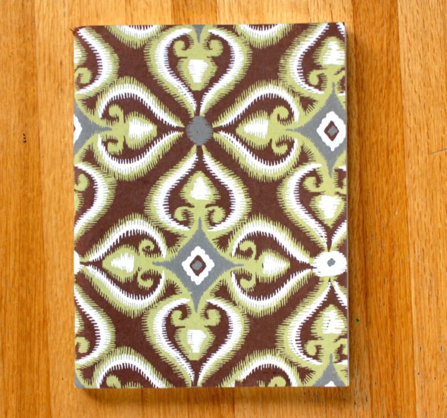 Tree-Free Recycled Cotton Paper Journals | Hand Screen Printed | Green Geometry