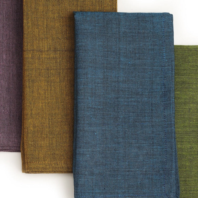 Handwoven Cotton Napkins, Set of 4 | 16" × 16" | Interplay | Gems