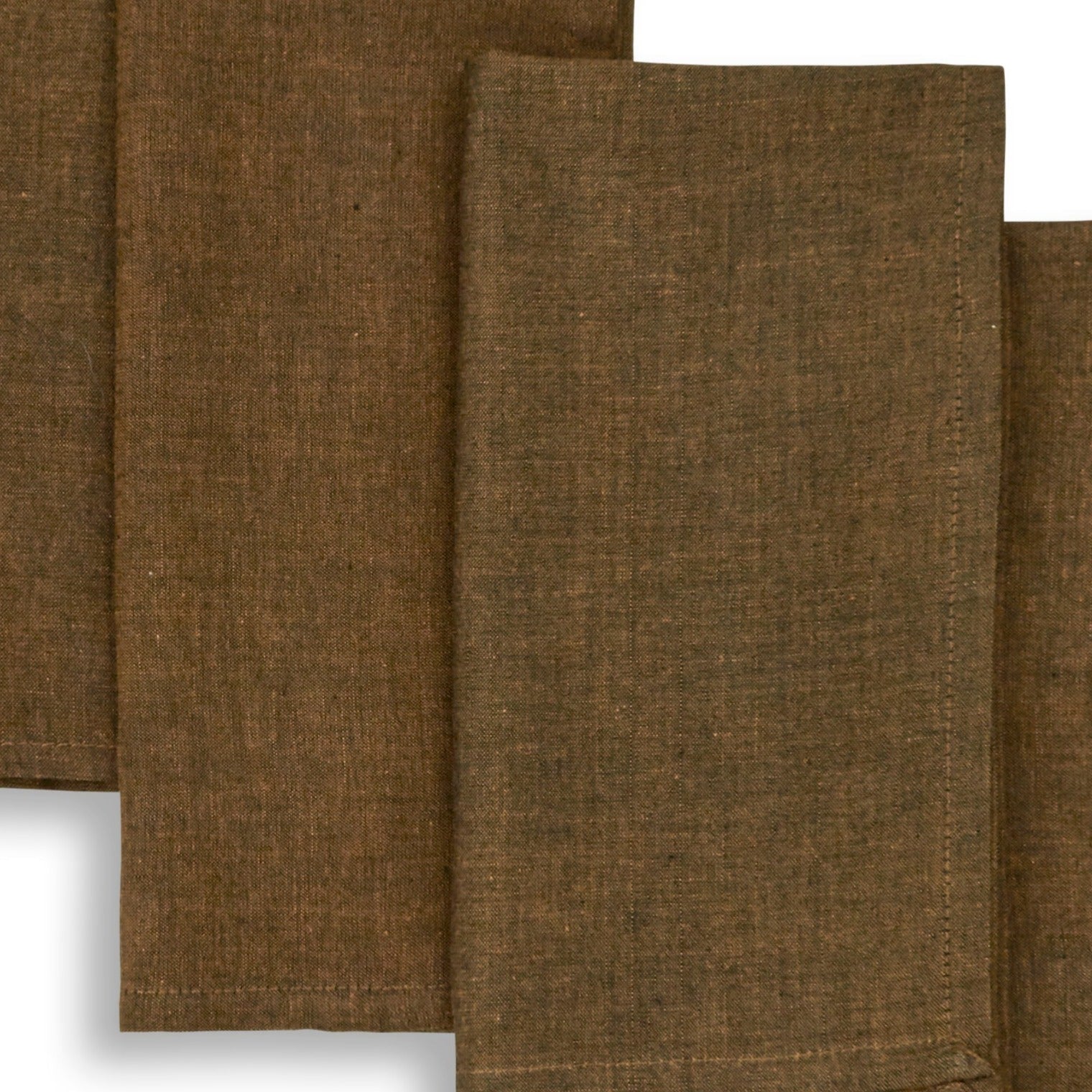 Handwoven Cotton Napkins, Set of 4 | 20" × 20" | Gilt