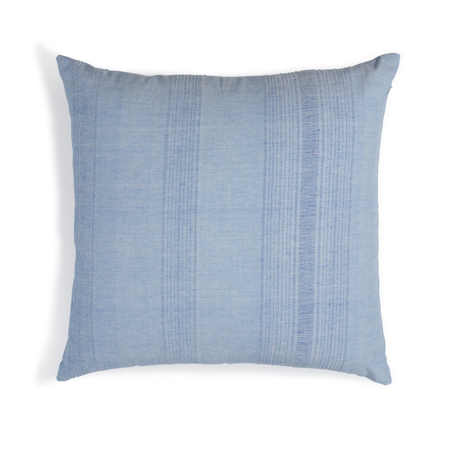 Handwoven Cotton Throw Pillow with Insert | 20" × 20" | Foundation | Juniper Berry