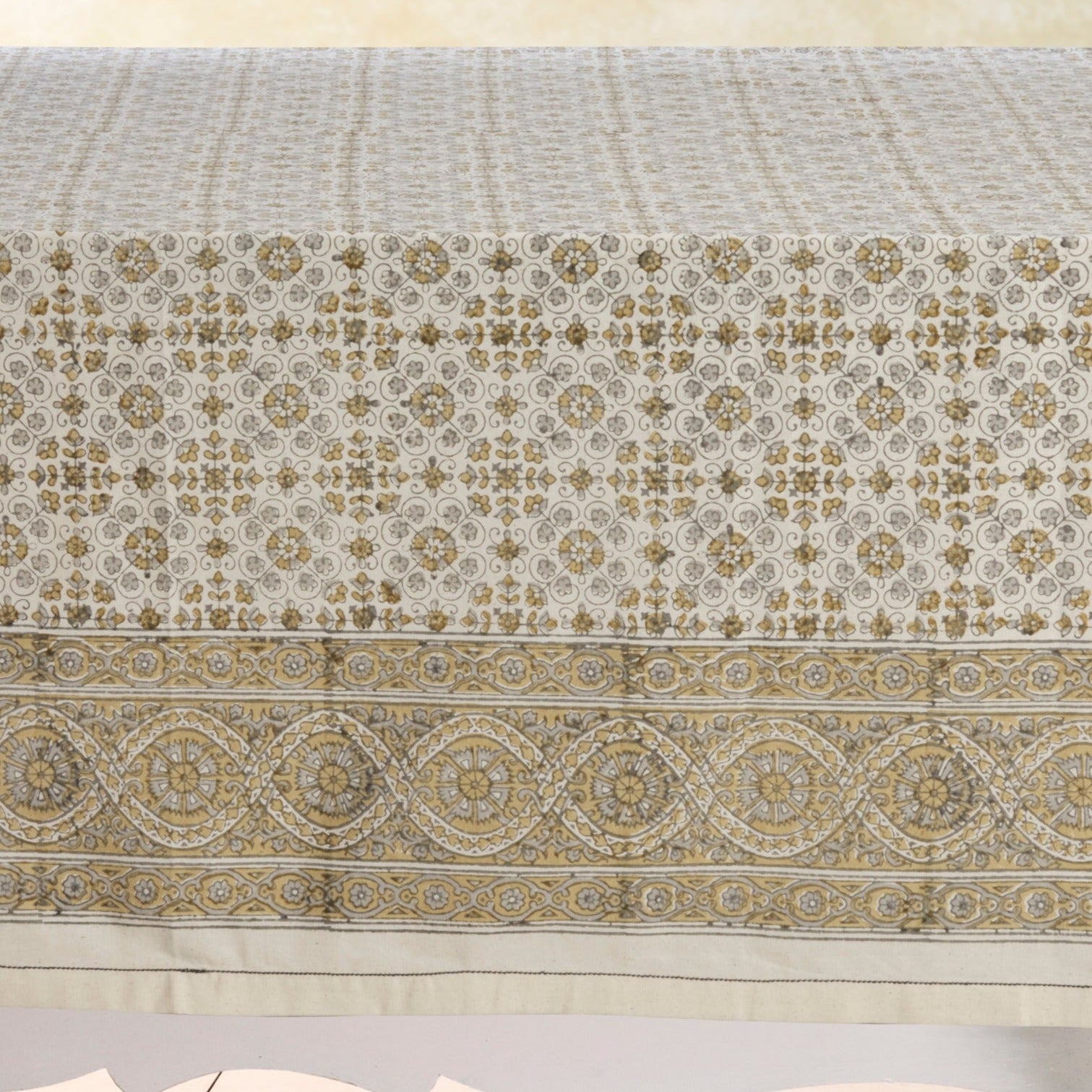 Hand Block Printed Kora Cotton Tablecloths | Stories in Print | Lily