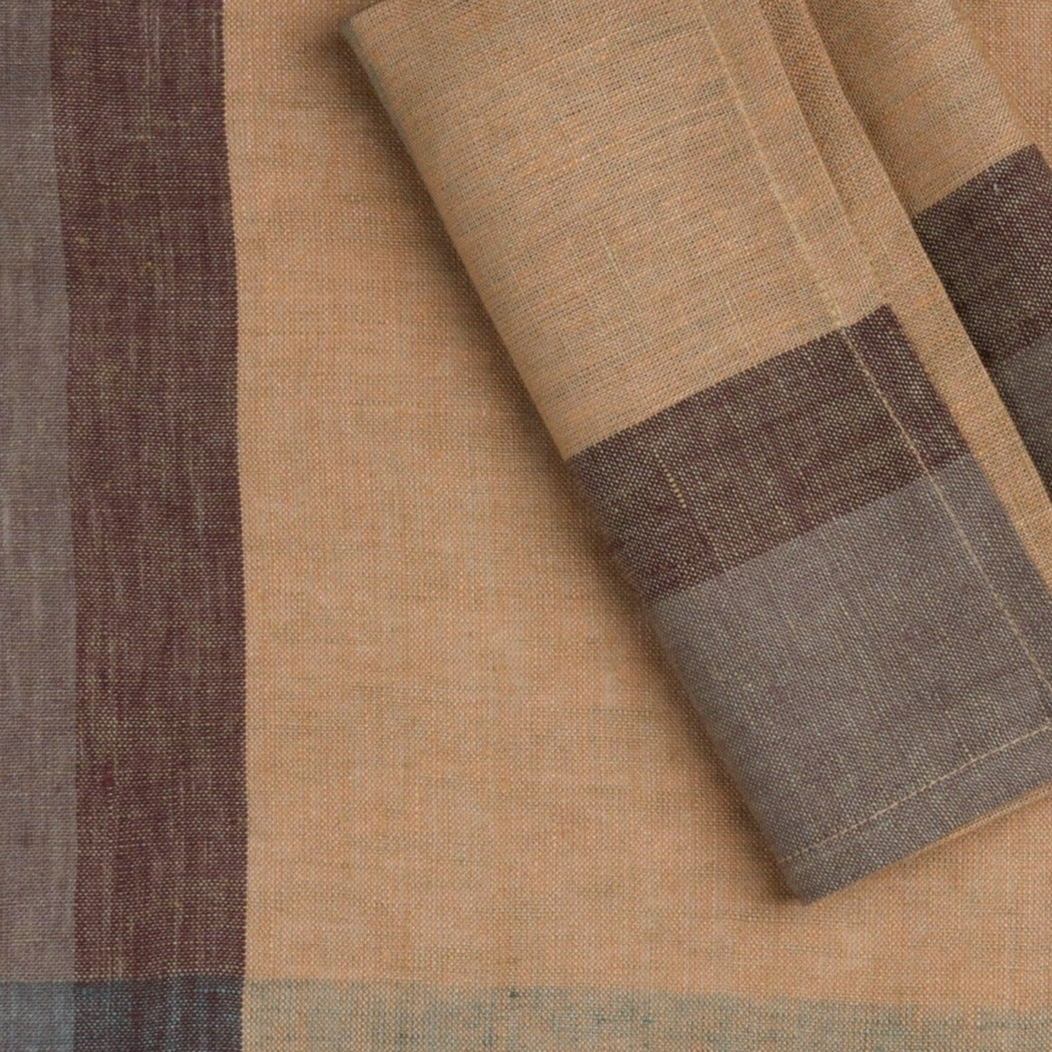 Handwoven Flax Linen Napkins, Set of 2 | 20" × 20" | Flaxline | Olive Crostini