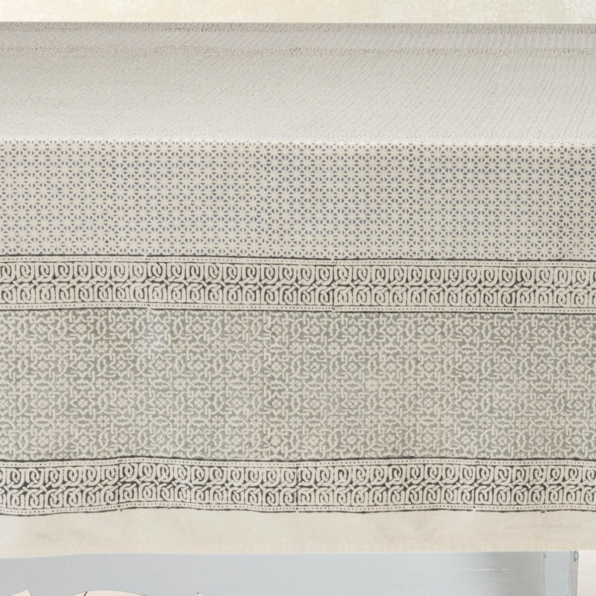 Hand Block Printed Kora Cotton Tablecloths | Stories in Print | Opal Garden