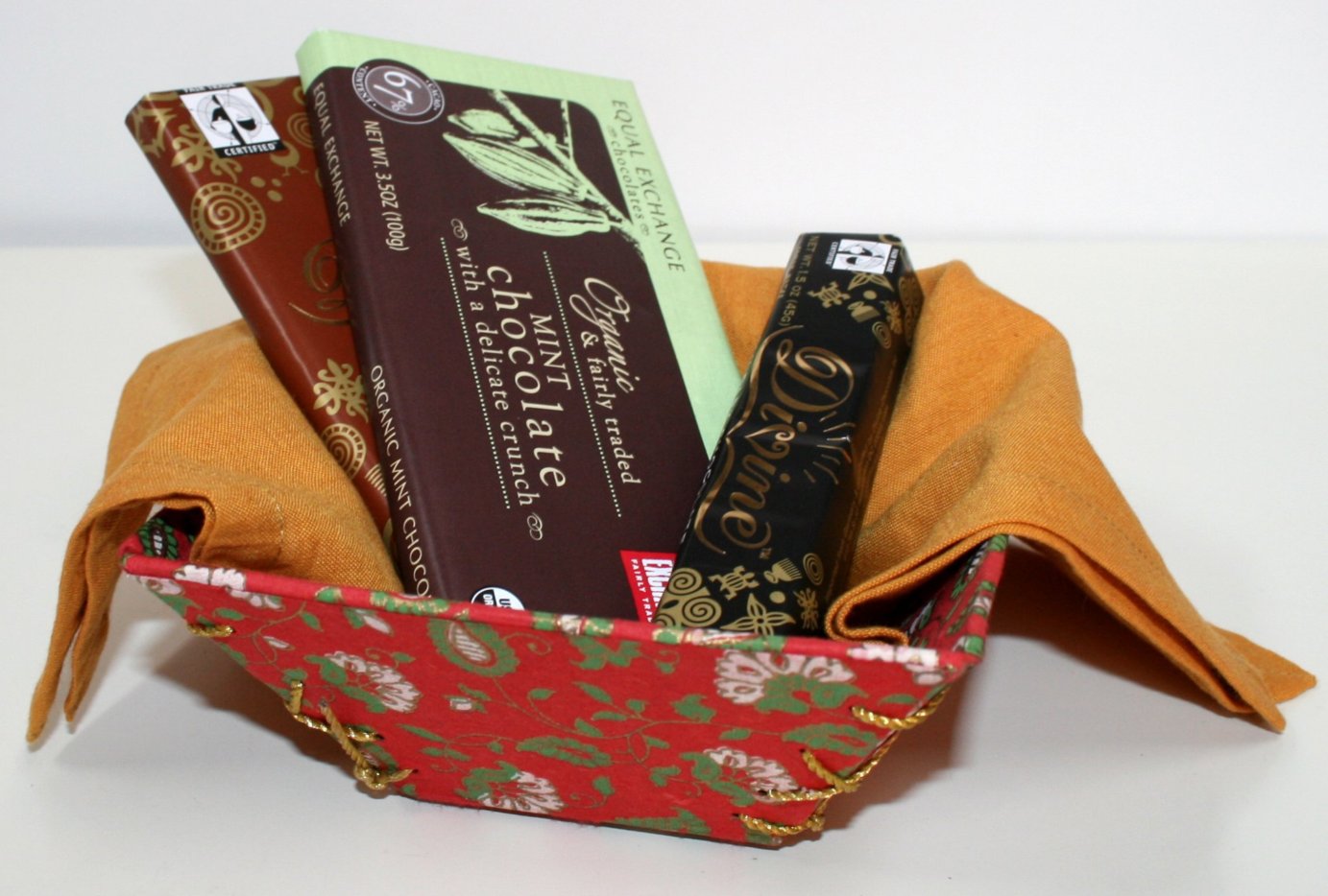 Tree-Free Recycled Cotton Paper Hamper Baskets | Hand Screen Printed | Peppermint