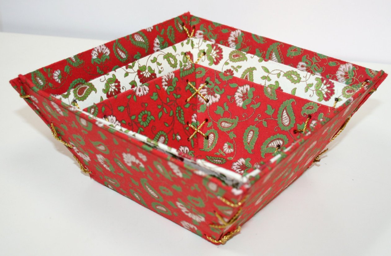 Tree-Free Recycled Cotton Paper Hamper Baskets | Hand Screen Printed | Peppermint