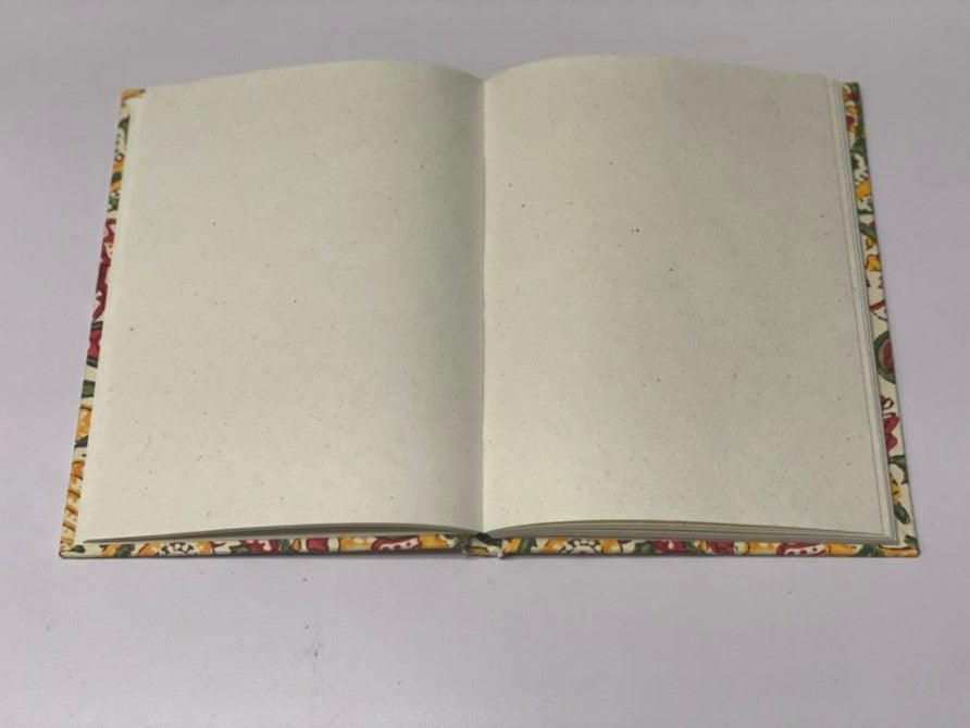 Tree-Free Recycled Cotton Paper Journals | Hand Screen Printed | Paisley