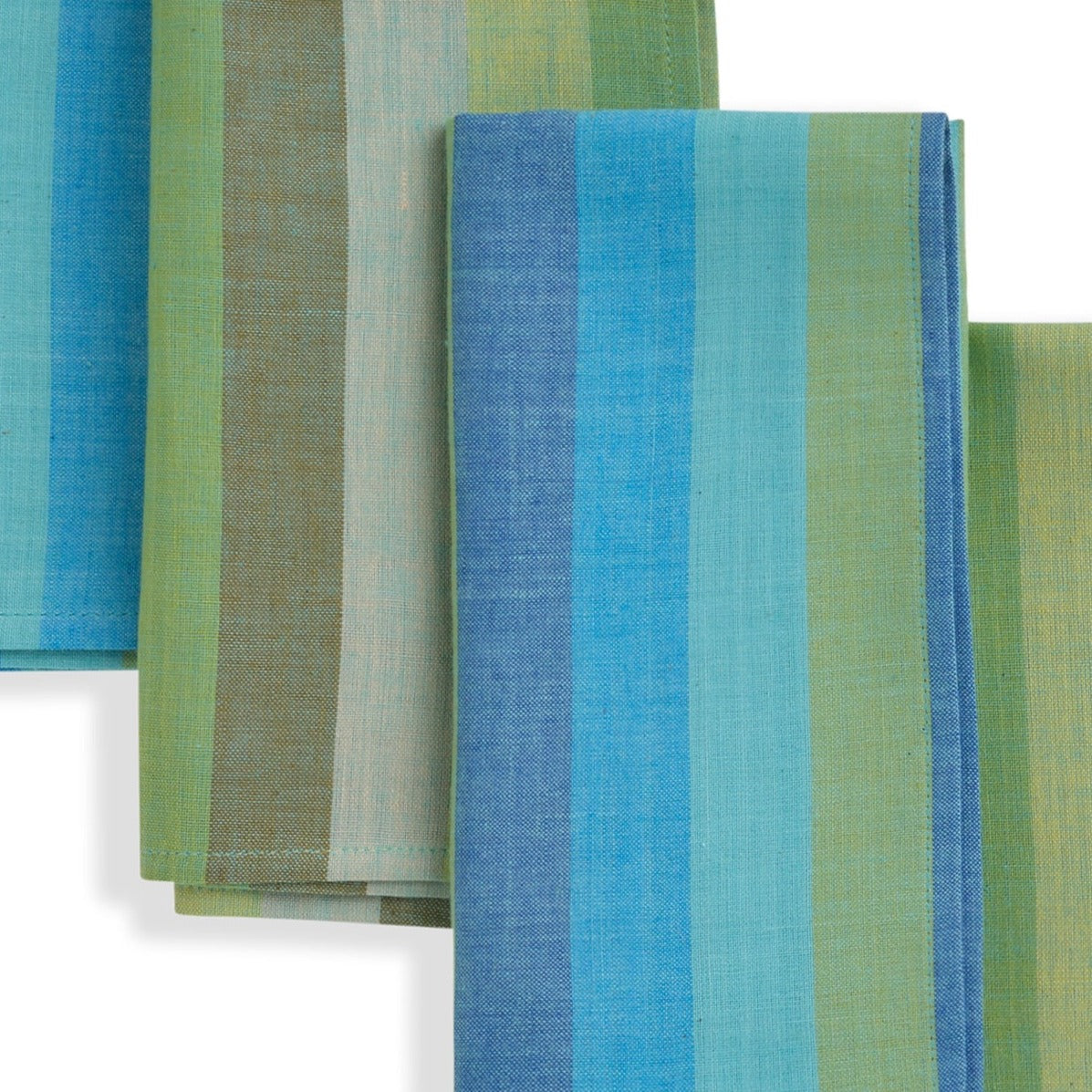 Handwoven Cotton Napkins, Set of 4 | 16" × 16" | Harmonic | Rainfall