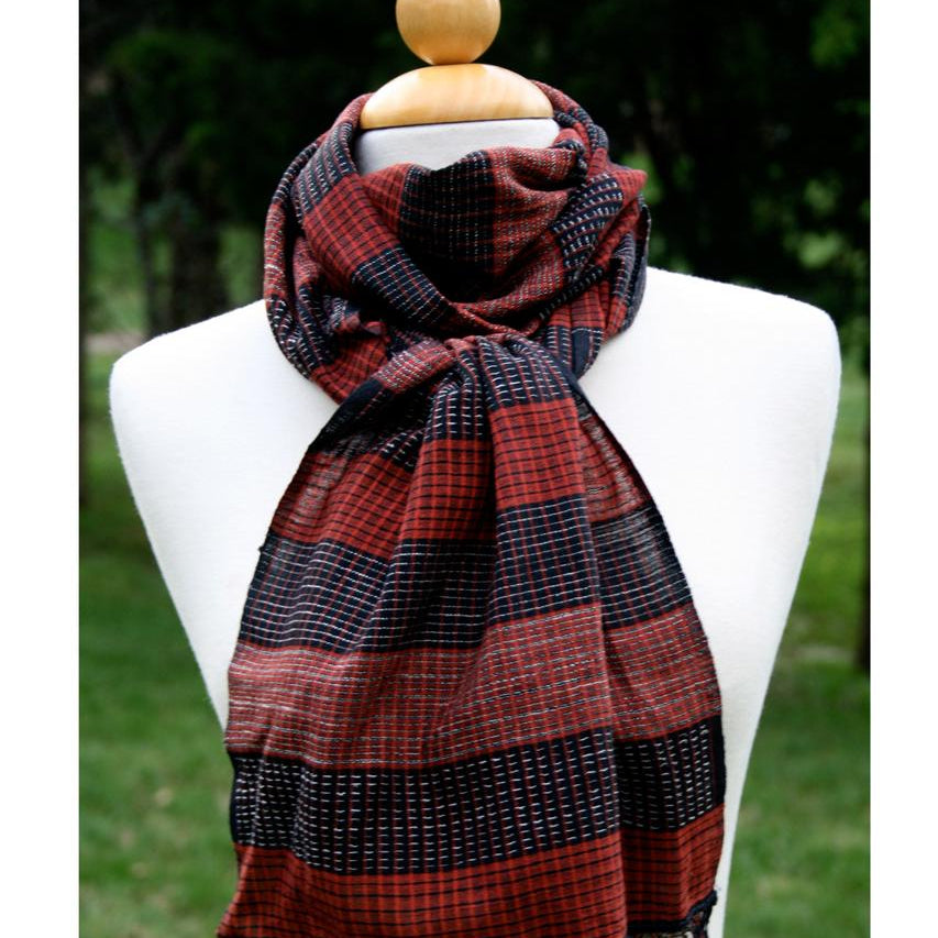 RUST, BLACK & WHITE Scarf