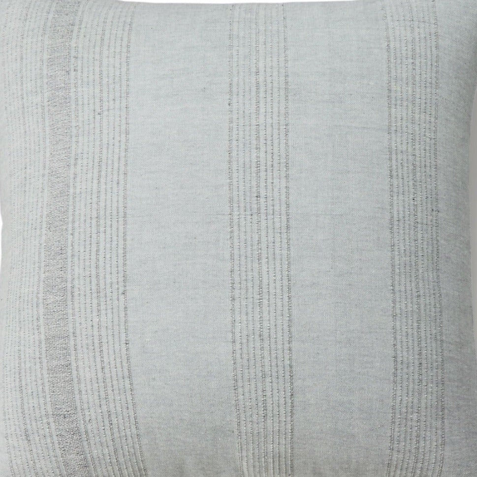 Handwoven Cotton Throw Pillow with Insert | 20" × 20" | Foundation | Sea Salt