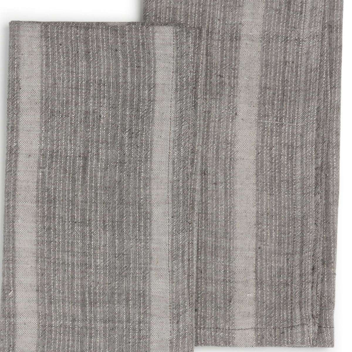 Handwoven Organic Cotton Napkins, Set of 2 | 20" × 20" | Horizon Slate Gray