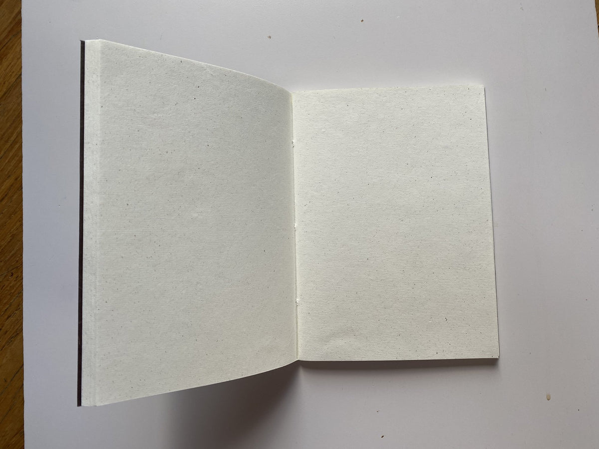 Tree-Free Recycled Cotton Paper Journals | Hand Screen Printed | Aqua Flowers