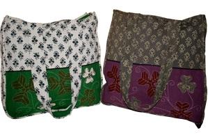 Hand-Embroidered Cotton Shoulder Bag | Trinity Forest