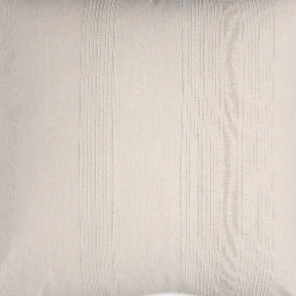 Handwoven Cotton Throw Pillow with Insert | 20" × 20" | Foundation | Whipped Cream