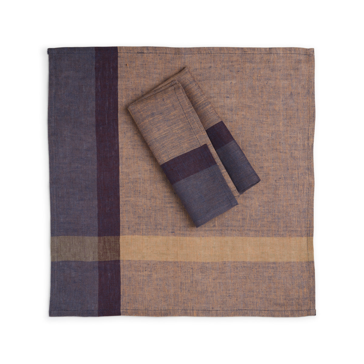 Handwoven Flax Linen Napkins, Set of 2 | 20" × 20" | Flaxline | Wild Rice