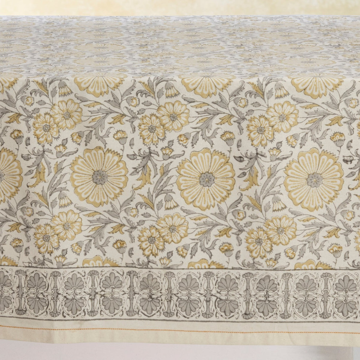 Hand Block Printed Kora Cotton Tablecloths | Stories in Print | Zinnia